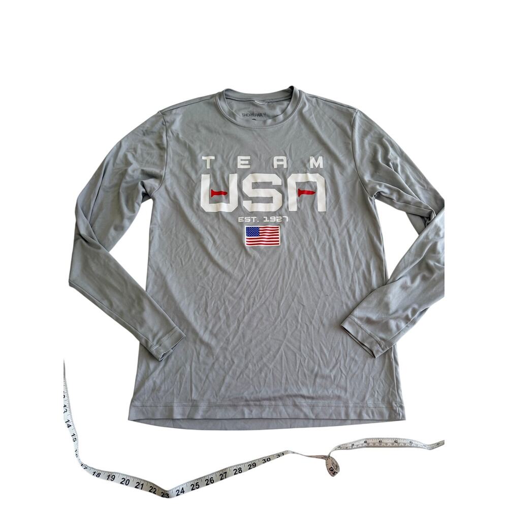 Short Par 4 Men's Team USA Long Sleeve Golf Fishing Shirt